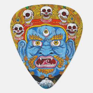 Cool tibetan thangka god mandala tattoo art guitar pick