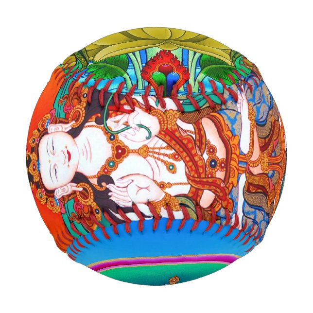 Cool tibetan thangka gods mandala tattoo art baseball (Back)