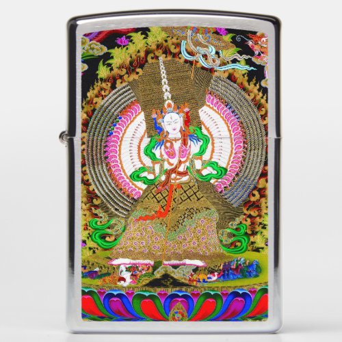 Cool tibetan thangka Usnisa Sitatapatra tattoo art Zippo Lighter