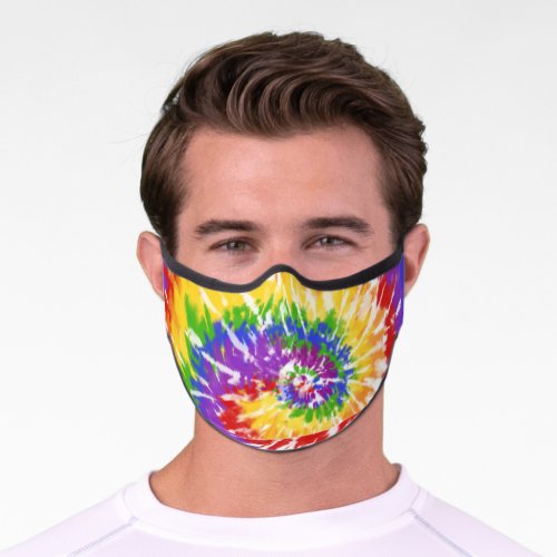 Cool Tie Dye Design Premium Face Mask Go Woodstock