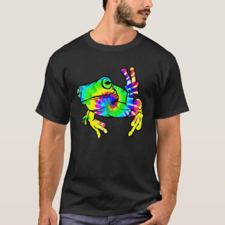 Cool Tie Dye Peace Frog | Funny Hippie Tadpole Lov T-Shirt