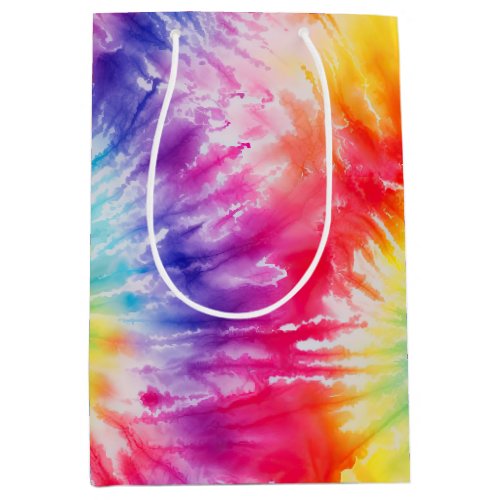 Cool Tie Dye Sun Burst Medium Gift Bag