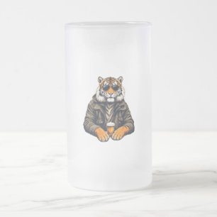 Cool Tiger Beer Glass - Unique Animal Design Drink Frosted Glass Beer Mug