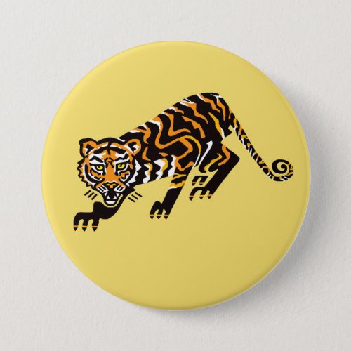  Cool  TIGER_ Endangered animal _Wildlife _ Yellow Button