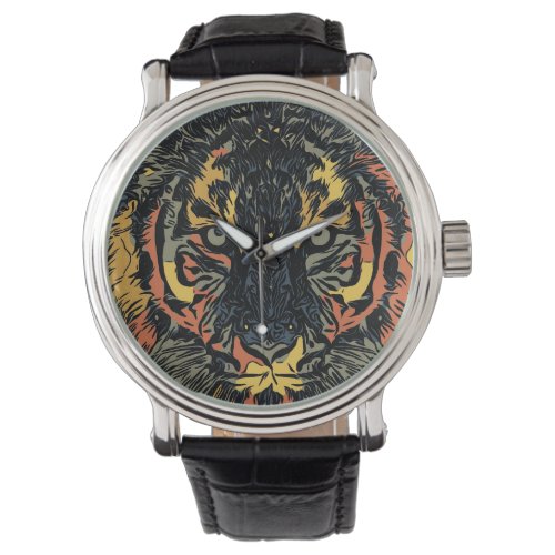 Cool Tiger Face Art Watch