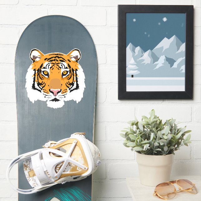 Cool Tiger Face Big Cat Sticker (Snowboard)