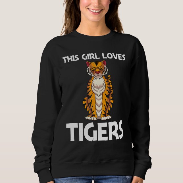 Cool Tiger For Girls Kids Bengal Tiger African Tig Sweatshirt (Front)