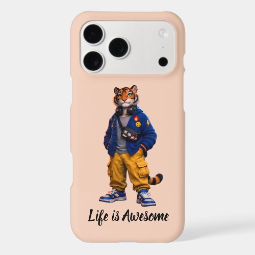 Cool Tiger in Streetwear Art - Urban Style Tiger iPhone 17 Pro Max Case