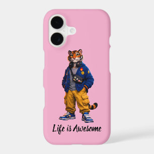 Cool Tiger in Streetwear Art - Urban Style Tiger iPhone 17 Case