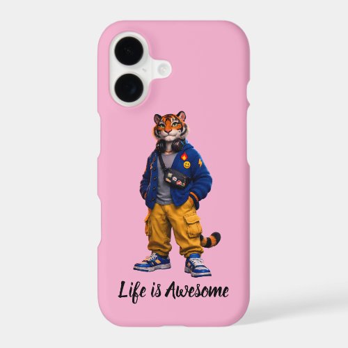 Cool Tiger in Streetwear Art - Urban Style Tiger iPhone 17 Case