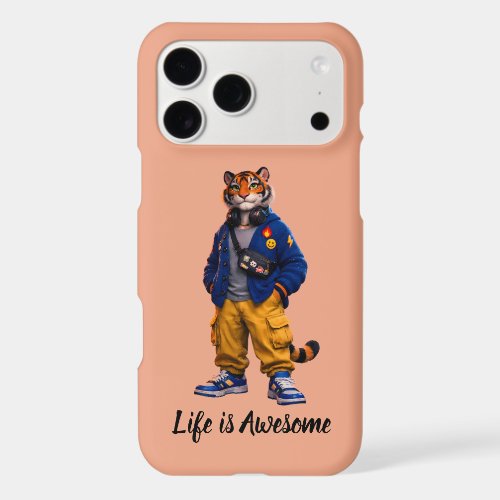 Cool Tiger in Streetwear Art - Urban Style Tiger iPhone 17 Pro Max Case