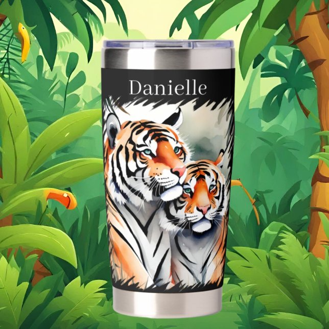 Cool tiger lovers jungle  insulated tumbler (Creator Uploaded)
