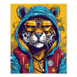 Cool Tiger With Sunglasses Photo Print