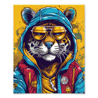 Cool Tiger With Sunglasses Photo Print