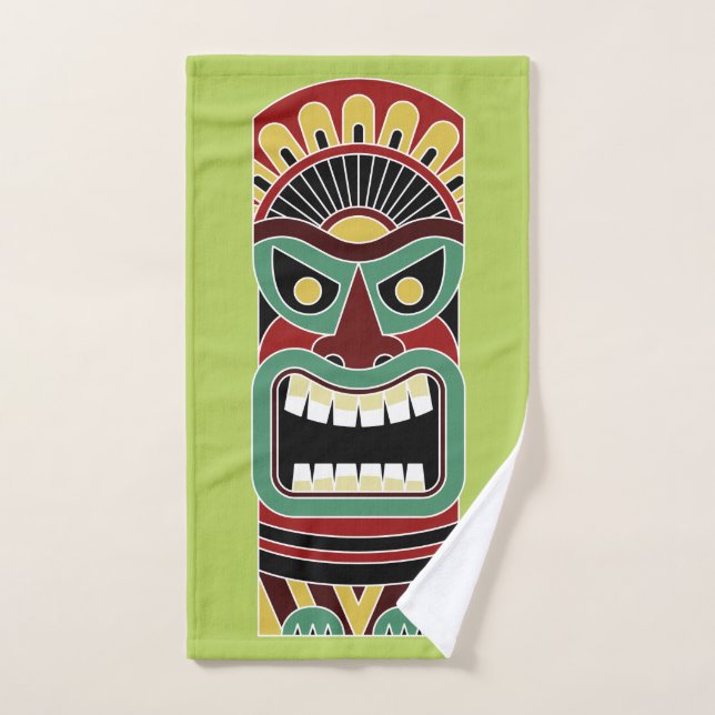 Cool Tiki Totem custom color hand towel 3 (Hand Towel)