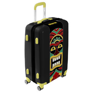 Cool Tiki Totem custom monogram luggage 2