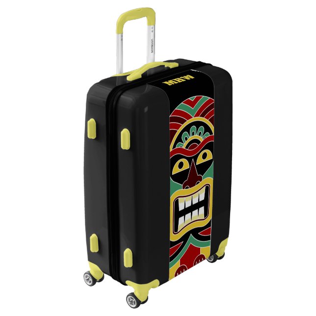 Cool Tiki Totem custom monogram luggage 2 (Rotated Left)