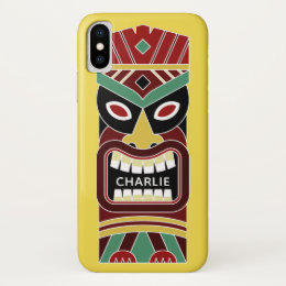 Cool Tiki Totem custom name & color phone cases