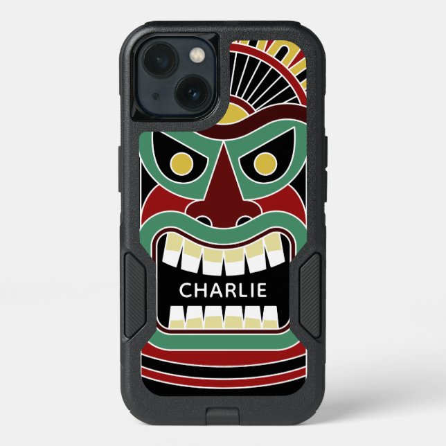Cool Tiki Totem custom name phone cases (Back)