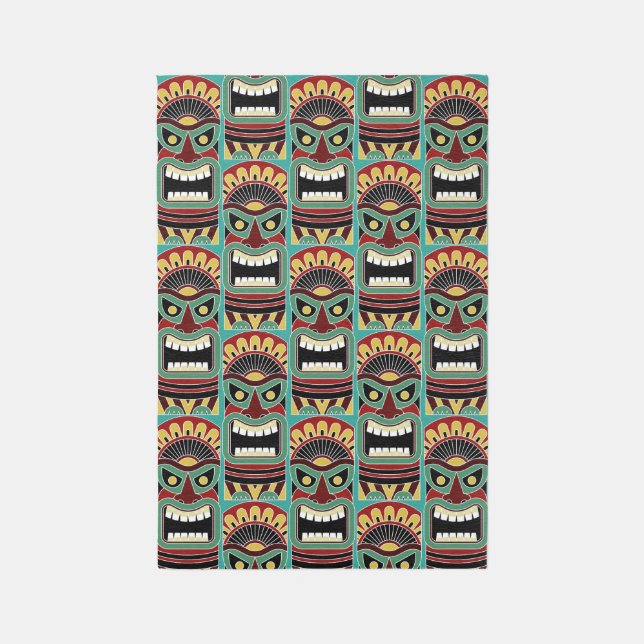 Cool Tiki Totem Outdoor Rug (Front (Vertical))