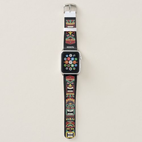 Cool Tiki Totems custom name Apple Watch Band