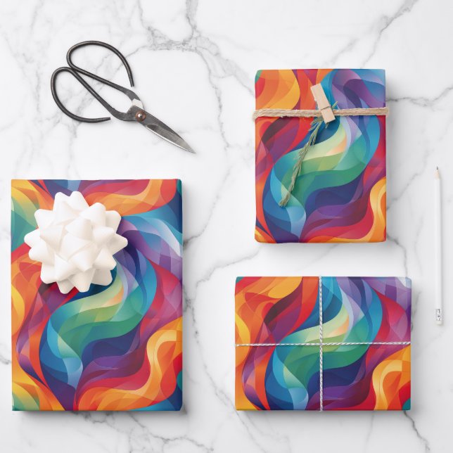 Cool tiled abstract pattern  wrapping paper sheets (Front)