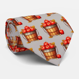 Cool tiled apple pattern fruit neck tie