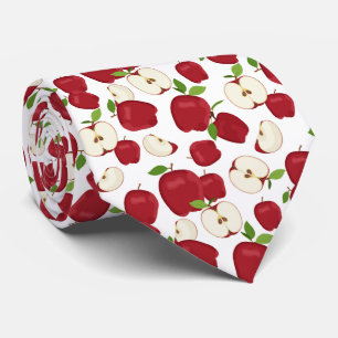 cool tiled apple pattern fruit neck tie