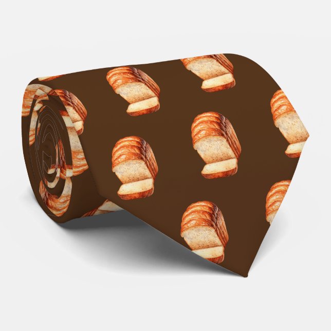 Cool tiled bakery bread neck tie (Rolled)