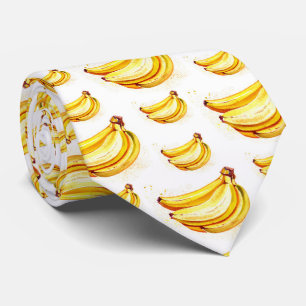 cool tiled banana fruit pattern neck tie