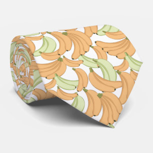cool tiled banana pattern fruit neck tie