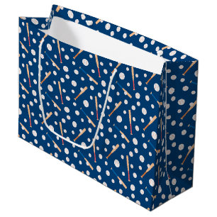 cool tiled baseball sports pattern party large gift bag