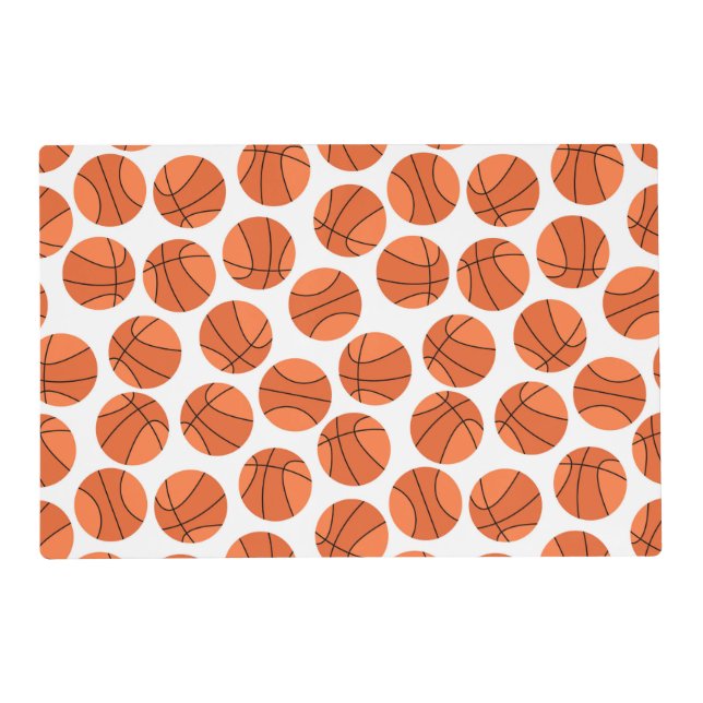 cool tiled Basketball sports party  Placemat (Front)
