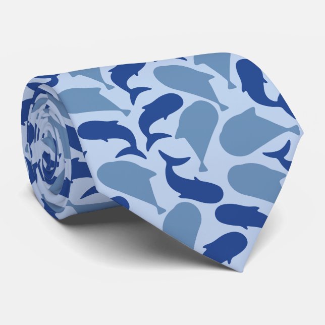 cool tiled beach fish pattern neck tie (Rolled)