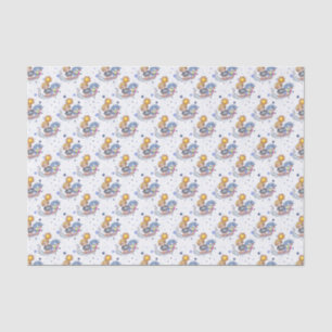 cool tiled boy dolphin beach party tissue paper
