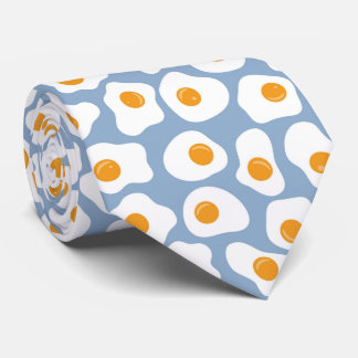 cool tiled breakfast egg pattern neck tie