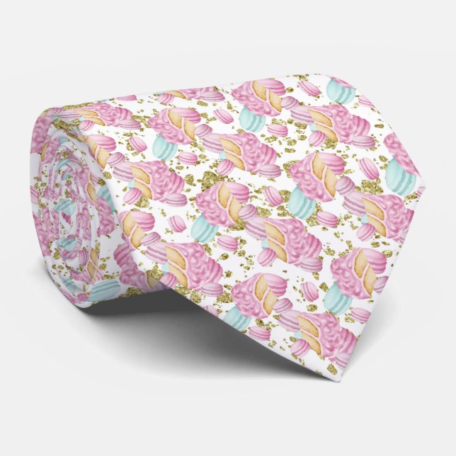cool tiled cake pattern neck tie (Rolled)