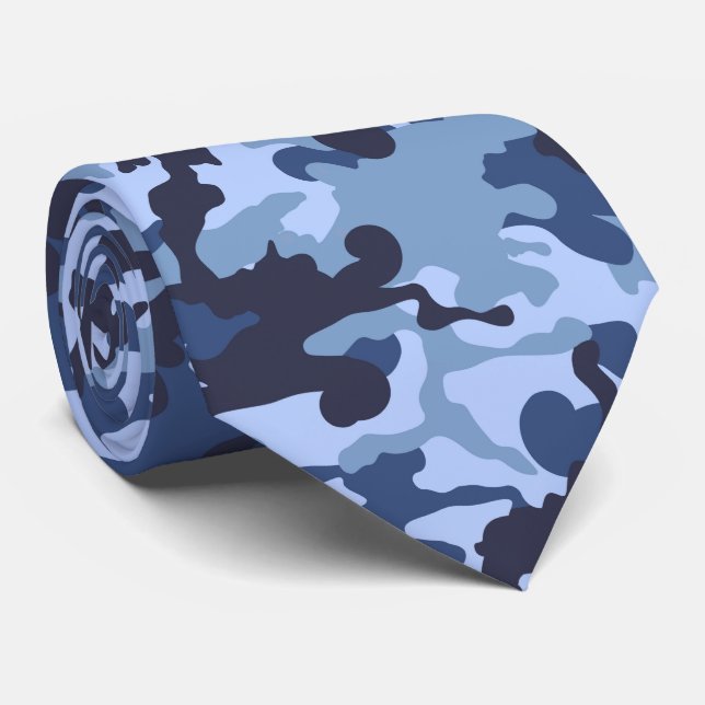 cool tiled camo pattern  neck tie (Rolled)