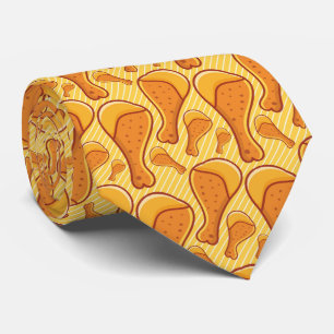 cool tiled chicken pattern neck tie