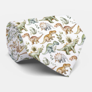 Cool tiled dinosaur pattern  neck tie