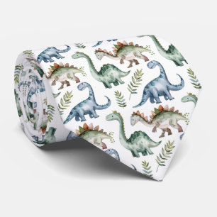 Cool tiled dinosaur pattern  neck tie