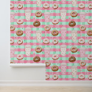 Cool tiled doughnut pattern wallpaper