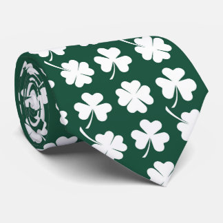 Cool tiled four leaf clovers shamrocks pattern  neck tie