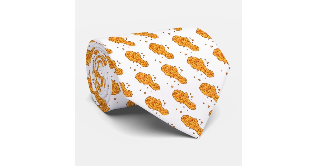 cool tiled fried chicken pattern neck tie | Zazzle