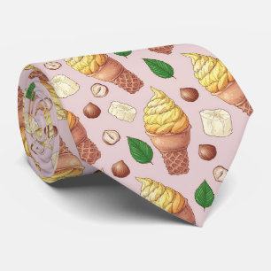 cool tiled ice cream pattern  neck tie