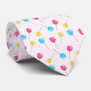cool tiled lollipop pattern neck tie