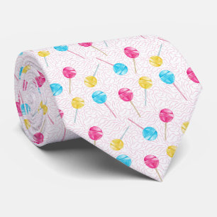 cool tiled lollipop pattern neck tie
