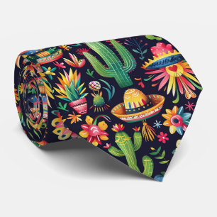 Cool tiled Mexican pattern Neck Tie