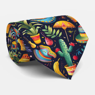 Cool tiled Mexican pattern Neck Tie