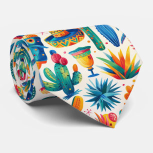 Cool tiled Mexican pattern Neck Tie